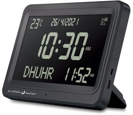 Azan Uhr, Telawah Automatisch Weltweit Digital 8 Azan Gebet Sounds Muslimische Gebet Uhr für Home Decor