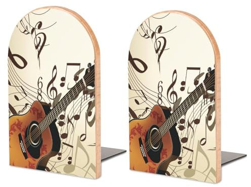 Alabama Wortbuchstützen, robuste Holz-Buchstützen, für Regale, stabile, rutschfeste dekorative Buchhalter für Bücher, Filme, CDs, Zeitschriften