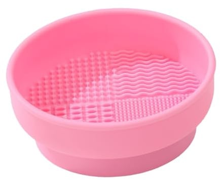 Silikon Make Up Pinselhalter Trockenreiniger für Kosmetikpinsel Rosa