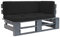 KLYEON Outdoor-Ecksofa Paletten Kiefernholz Imprägniert Grau Garten Sofa