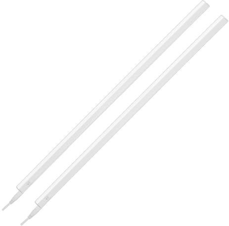 BRILONER - 2er Set LED Leiste, neutralweißes Licht, Unterbauleuchte Küche, LED Lampe Kleiderschrank, Schrankbeleuchtung, Küchenlampe, Arbeitsplatte, 87,3x2,2x3 cm, Weiß