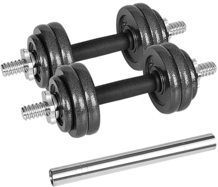 Rebel Electro Gusseisen Hantel im Koffer mit Griff Set 15kg Verstellbar RBA-2327-15