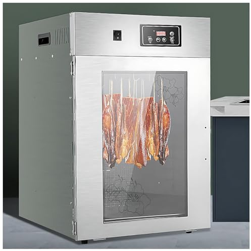 Essiccatore Rotante per Carne Con Rotazione a 360°, Essiccatore per Alimenti Commerciale, Essiccatore Rotante in Acciaio Inox per Salsicce, Pancetta, Pollo, Anatra