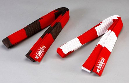 Ju-Sports Gürtel rot/weiß 7.DAN