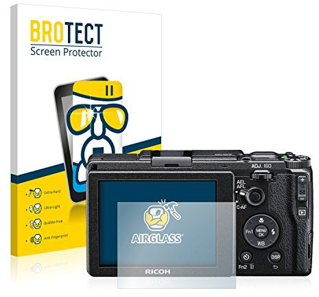 brotect Glass Screen Protector Film compatible with Ricoh GR II 2015 - Glass-Foil 9H Protection [Scratch Resistant, High Clarity]