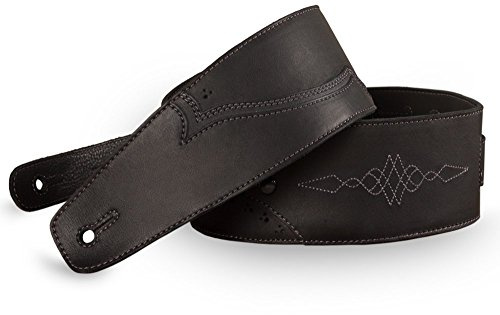 Walk the Line Vintage Full Grain Leather Guitar Strap - For Electric, Acoustic, and Bass Guitars by Anthology Gear