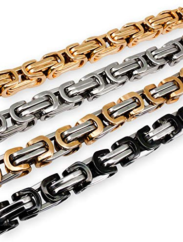 Fly Style 6 mm Starke Vierkant-Königskette oder Königs-Armband aus Edelstahl