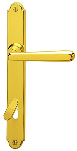 Alpertec 32330053 Wien-LS Messing poliert für Badtüren WC Drückergarnitur Türdrücker Türbeschläge Neu, für Badezimmertüren