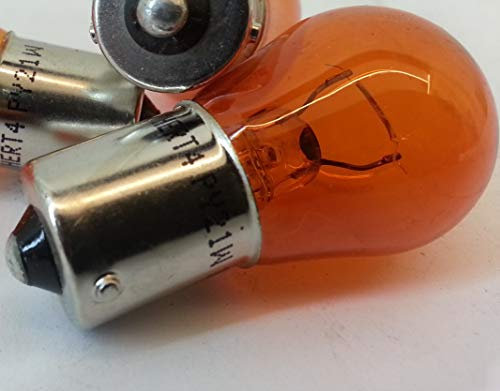 1 LAMPADINA 12v-21w ARANCIO FRECCIA/POSIZIONE/STOP BAU15S SPECIALE
