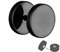 Treuheld Fake Plug - Edelstahl Ohrstecker zum Schrauben - Schwarz - Damen & Herren - 10mm