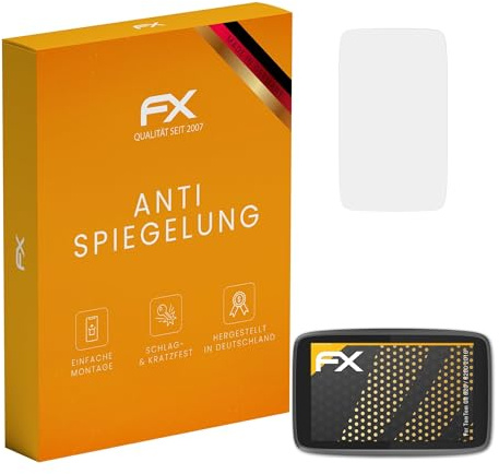 atFoliX Displayfolie kompatibel mit TomTom GO 620/6200 2016 Schutzfolie, entspiegelnde und stoßdämpfende FX Folie (3X)