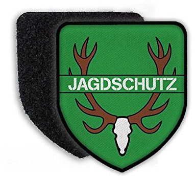 Copytec Patch Jagdschutz Förster Jäger Revier Aufnäher Wappen Abzeichen Wald Jagd Aufseher Geweih REH Hirsch grün #21489