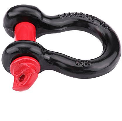 Keenso Manille en D 2T/4,5 T - Manilles galvanisées robustes en forme de D - Manilles tout-terrain pour véhicule, camion, remorquage (4,75 tonnes/4,5 kg), Par défaut., 4.75T / 10,000lbs