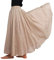FEOYA Damen Maxi Rock Frauen Baumwolle Leinen Double Layer Elastische Taille Plissee Retro Lang Rock