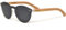 GOWOOD Bambusholz Runde Sonnenbrille für Herren und Damen mit spezieller einteiliger schwarz polarisierter Linse