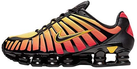 Nike Homme Shox TL Sneaker, Black Black Amarillo University Red, 44 EU