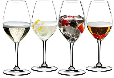 RIEDEL Mixing Champagner Set, 4er Set, klares Kristallglas, maschinell gefertigt