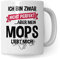 Pagma Druck Tasse Mops Geschenk Hunde Spruch Becher Geschenkidee Möpse Mops Herrchen Kaffeetasse Kaffeebecher