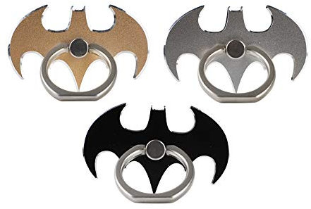 mciskin Cool Bat Ring Phone Holder,Phone Ring Holder,Bat 360°Rotation Metal Stand Finger Grip Kickstand,Anti-Drop Finger Holder for Most Devices & Cellphone(3 PACK)
