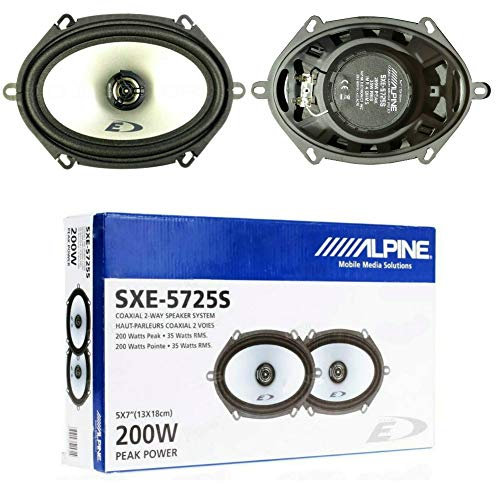 2 altoparlanti compatibile con ALPINE SXE-5725S coassiali 2 vie ovali 5 x 7 13,00 x 18,00 cm 130 x 180 mm 35 watt rms 200 watt max 4 ohm, a coppia