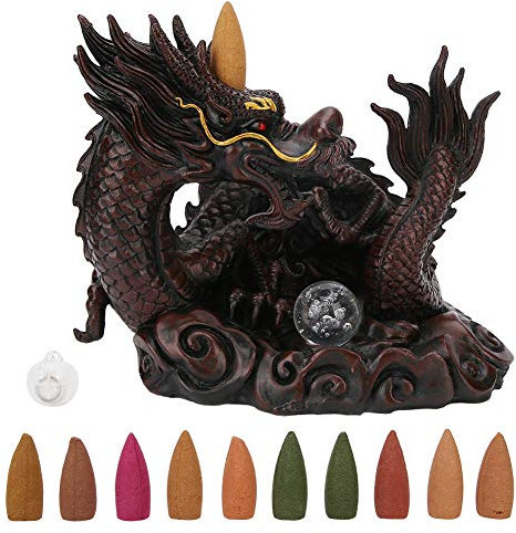 Nimomo Porte-encens à Reflux en Forme de Dragon distinctif - Encensoir en Céramique