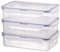 Lock & Lock Frischhaltedosen im 3er Set – stapelbare Vorratsdosen aus hochwertigem, transparentem Kunststoff, bpa-frei – auslaufsicher – rechteckig, 3 x 800 ml