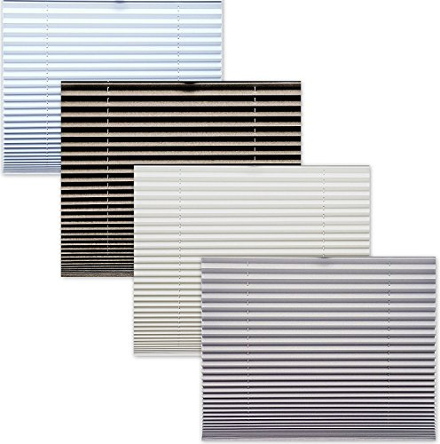 Thermo Black Out PLISSEE FALTROLLO Weiss BEIGE GRAU Taupe Silber 100% VERDUNKELND Jalousie (Weiss metallic, 80x100 cm)