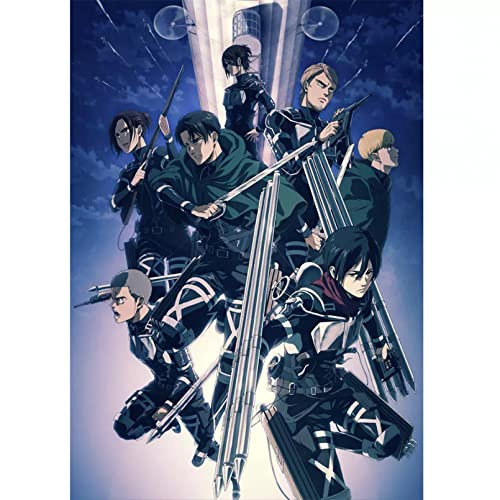 USCMN Japanischer Anime Attack On Titan 5D DIY Diamant Stickerei Diamant Malerei Kit Volle Runde Strass Mosaik Dekoration-30x40cm