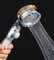 Duschkopf Handbrause, Propeller Hochdruck Regendusche, Brausekopf Mit Wassersparend, 360 ° Drehbar Duschkopf Mit Filter, Turbo Charger Shower Head, Badezimmer Duschkopf (Transparent)