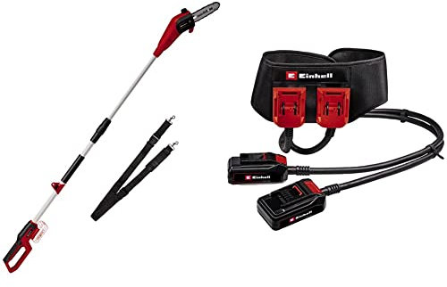 Einhell Akku-Hochentaster GC-LC 18/20 Li T-Solo Power X-Change (Li-Ion, 18 V, 20 cm Schwertlänge, Motorkopf Mit 30° Neigung, Metallgetriebe, Ohne Ladegerät, Inkl. Gürtel)