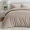 Bare Home Sandwashed Duvet Cover and Pillowcase Set - Super King Size - Premium 1800 Ultra-Soft - Lightweight - Cooling Duvet Cover - 2 Pillowcases (Super King, Sandwashed Pebble Beach)