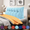 VERCART Rückenkissen Lesekissen Rückenlehne Kissen für Bett Sofa Kopfteil Gepolstert Bettkissen Keilkissen Wandkissen Sofakissen Groß Rueckenkissen Kordsamt Azurblau 160cm, VC1002RT11130-xin