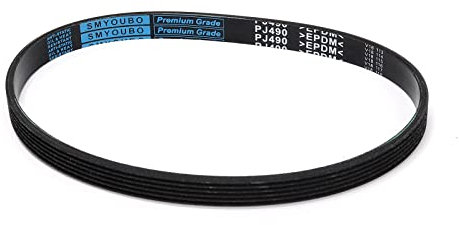 Mower Rubber Drive Belt (6PJ490) Circumference 490mm x Width 14mm Compatible with Qualcast M2E1232M/M2E1032M