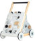 Labebe Lauflernwagen holz, 8-in-1 Verwendung als Laufwagen, Baby Lauflernhilfe Holz mit gummierten Holzrädern und Activity Center, Gehfrei Lauflernhilfe Baby/Lauflernhilfe Holz/Gehhilfe Holz