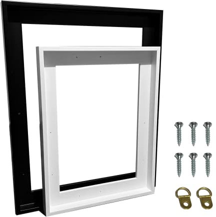 ARTNOVA Schattenfugenrahmen aus Holz für Leinwand 40x50 cm (Schwarz) I Bilderrahmen Schattenleiste Leinwand Rahmen Deko Keilrahmen Gemälde Bilder, vormontiert und sofort einsatzbereit