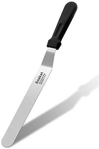 Anaeat Icing Spatula, Professional Cake Angled Offset Spatula with 30cm Stainless Steel Blade - Thickened Frosting Knife with Durable Plastic Handle for Cake Decorating, Pastry & Baking