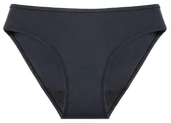 VEINTITRÉS Bikini Menstrual Cintura Media Mujer Moda Baño (S, Negro)