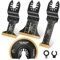 Nuyikaso 4 Pack Titanium Multi Tool Blades Oscillating Saw Multitool Accessories for Wood Metal Plastic Universal Quick Release Compatible with Fein Multimaster Makita DeWalt Bosch Dremel