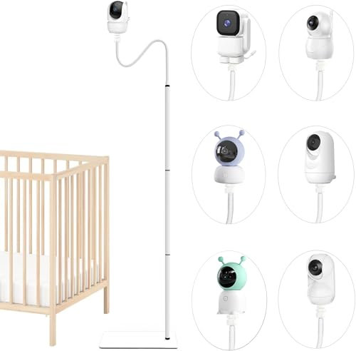 Derebir Babyphone-Halterung kompatibel mit GHB 5 Zoll/BOIFUN Baby 6T/momcozy BM01 Babyphone Kamera, Starker Kamerahalter, Ständer für mehr Sicherheit(68,5 inch)
