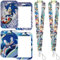 2 Pcs Soniic the Hedgehog Porte Badge avec Cordon, Porte Badge de Carte d'Identification avec Cordon Tour de Cou, pour Porte Badges d'Identification, Carte d'étudiants, Porte-Clés, Carte Bus