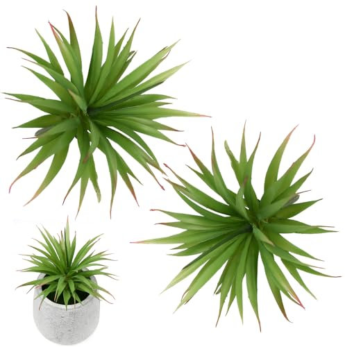 ZEACCT 2 Pièces de Succulentes Artificielles en Pot, Petites Plantes Artificielles D'intérieur, Plantes Décoratives Artificielles en Pot, Fausses Plantes D'intérieur pour Salon, Décoration de Bureau