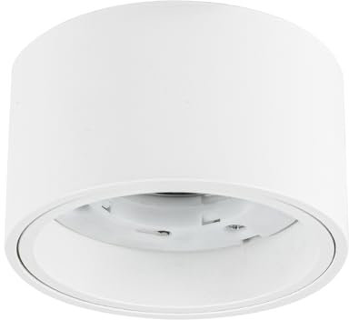 Gleonlux LED Deckenspots Aufbauspot GX53, Deckenstrahler Flache 230V Aufputz Aufbaustrahler, Deckenlampe Ø95x55mm, Downlight Rund mit GX53 Fassung, Deckenleuchte Aluminium Weiß, Keine Lichtquelle
