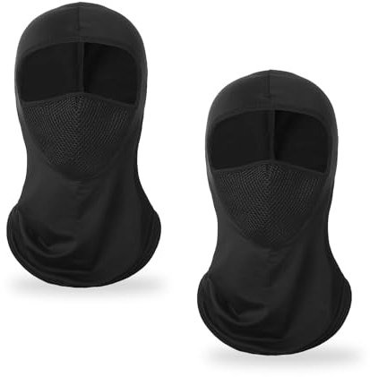 XNIVUIS 2 Pcs Sturmhaube, Gesichtshaube, Skimaske Balaclava, Sturmhaube Maske Balaclava, Atmungsaktiv Gesichtshaube, Sturmhaube Motorrad Fahrrad Gesichtsmaske Geeignet für Outdoor Sports