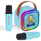 DYNASONIC A29. Karaoke con Dos microfonos. Altavoz Bluetooth Karaoke para niños. Juguete electrónico Infantil. Regalos para niños de 3 a 15 años (Dinosaurio)