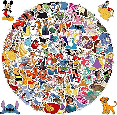 Fancico Cartoon Aufkleberpaket 100 Stück | Aufkleber für Erwachsene, Auto, Laptop, Wasserflaschen, Niedliche Multicolor Cartoon & Anime Characters Vinyl Wasserdicht