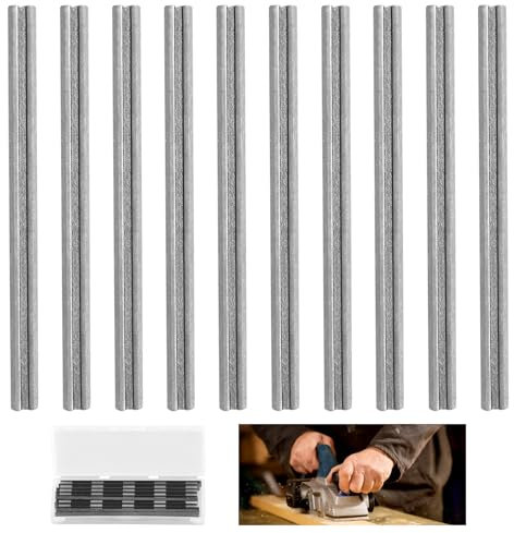 Pagezol 10 Pack Reversible Planer Blades,82mm Planer Knives with Dual Cutting Edges,Replacement Planer Blades,Reversible Electric Planer Blades,Planer Blades Boxed HSS for for Grinders