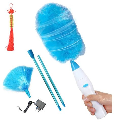 Spolverino Elettrico, Spazzola elettrica Rotante Ricaricabile, 360 Gradi Senza Fili Pulizia Spazzole per Pulire casa, cucina, bagno, piastrelle, ufficio, Auto (Ricaricabile+Fascino)