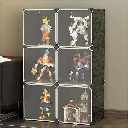 SSDDLZEQ Acryl-Vitrine mit abnehmbaren gerippten Stahlregalen, Arbeitsplatte-Vitrine mit Tür-Würfel-Organizer for die Aufbewahrung von Spielzeugmodellautos(Size:72x36.5x108cm)