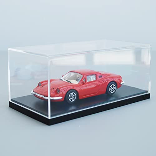 Acryl-Vitrine for Automodelle im Maßstab 1:43, Vitrine mit transparenter Basis for Spielzeug-Modellautos, Miniaturfiguren for Sammeln/2395
