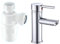 BELOFAY Vanity Unit with Basin, 400mm Floor Standing Bathroom Vanity Chrome Tap and plastic Bottle Trap